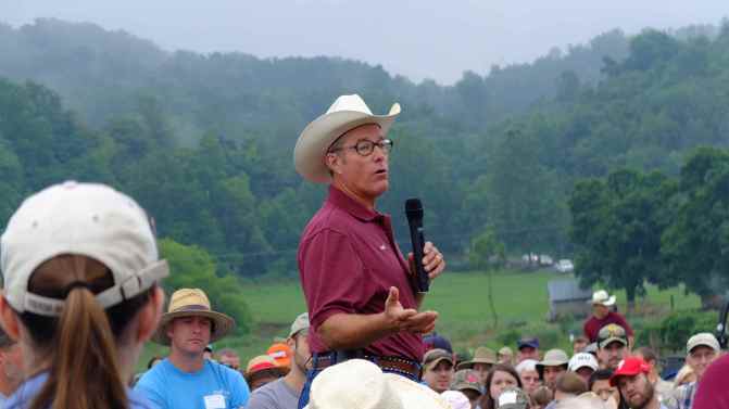 Joel Salatin, live in the field